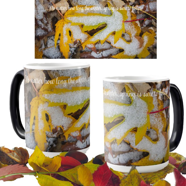 Taza Mágica Bosque de noviembre: Hojas amarillas bajo la nieve (Subido por el creador)