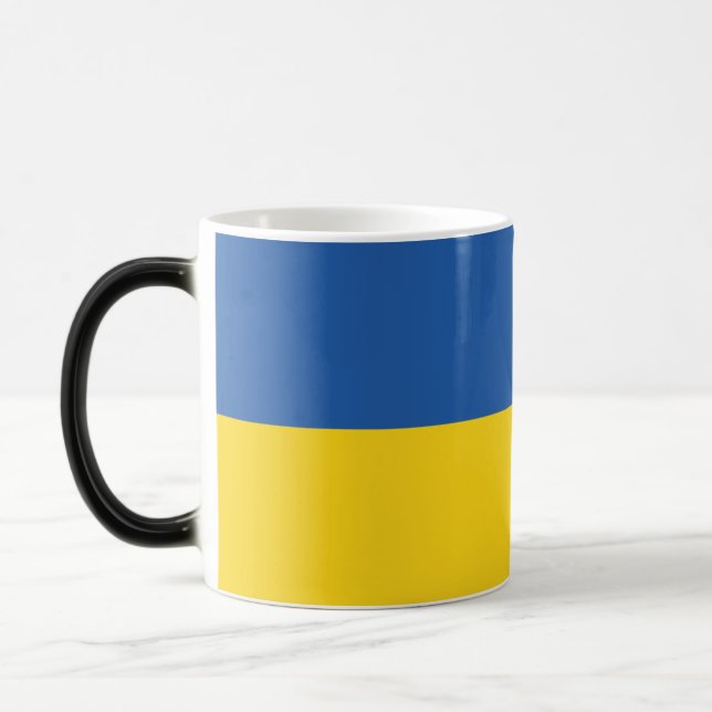 Taza Mágica Botón Bandera de Ucrania (Izquierda)