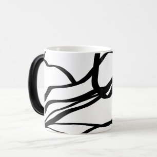 Taza Mágica Bouquet Blanc: Blanco y Negro Abstracto