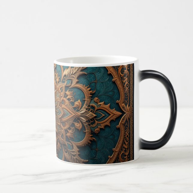 Taza Mágica Brown-Aqua Elegance (Derecha)