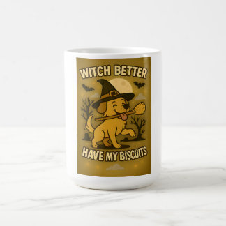 Taza Mágica Bruja Mejor Ten Mis Galletas Perro Divertido Hallo