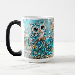 Taza Mágica Búho de Cristal Turquesa Sueña Grande Diseño de Lu