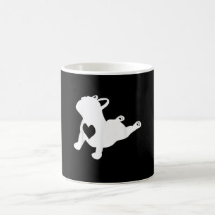 Taza Mágica Bulldog Yoga Pose Love Heart Workout Gift
