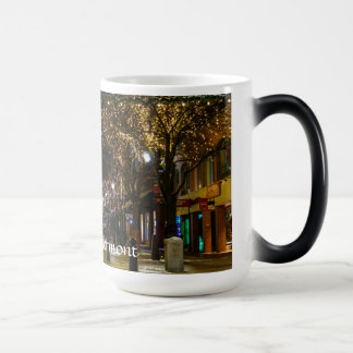 Taza Mágica Burlington Vermont Church Street en Navidades-mug