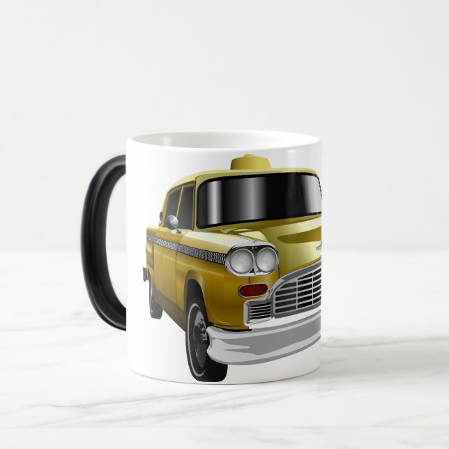 Taza Mágica Cab de cosecha amarilla de Nueva York (Anverso izquierdo)