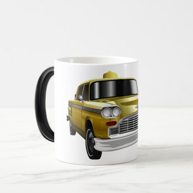 Taza Mágica Cab de cosecha amarilla de Nueva York (Anverso izquierdo)