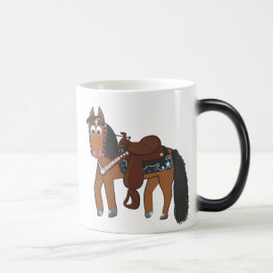 Taza Mágica Caballo occidental del dibujo animado lindo