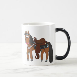 Taza Mágica Caballo occidental del dibujo animado lindo