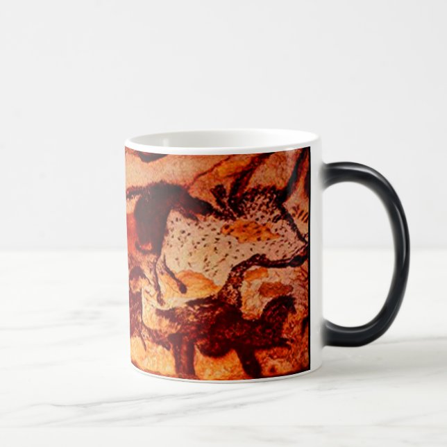 Taza Mágica Caballos de Lascaux y una Bull (Derecha)