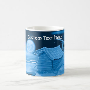 Taza Mágica Cabaña de playa en la playa a la luz de la luna