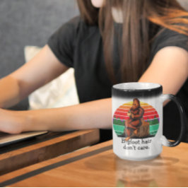 Taza Mágica Cabello de pie grande No importa Sasquatch Funny 1