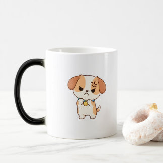 Taza Mágica Cachorro Kawaii Enojado Perro Lindo Dibujo Animado