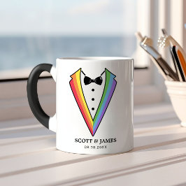 Taza Mágica Café Tuxedo Gay LGBTQ+ boda