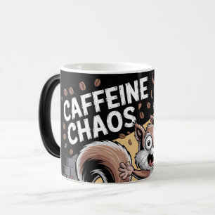 Taza Mágica Cafeína Caos con una ardilla