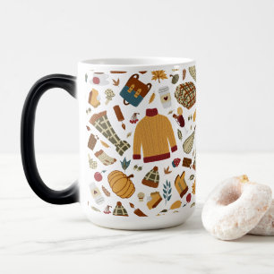 Taza Mágica Caída única deja calabazas otoñales
