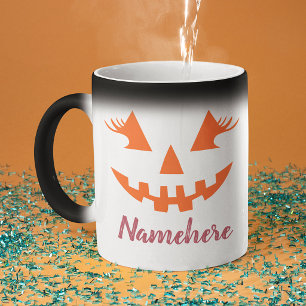 Taza Mágica Calabaza de Halloween personalizada femenina Jack