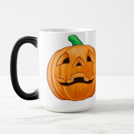 Taza Mágica Calabaza Naranja tallada Halloween detallado