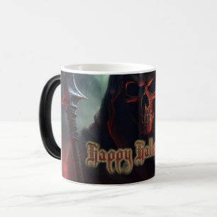 Taza Mágica Calavera de la Parca Halloween Arte Espeluznante