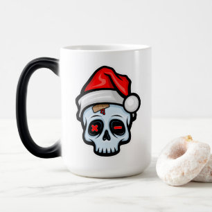 Taza Mágica Calavera divertida de Navidad, estilo cartoon