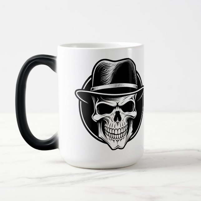 Taza Mágica Calavera Fedora (Izquierda)