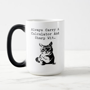Taza Mágica Calculadora y agudeza mental regalo de humor matem