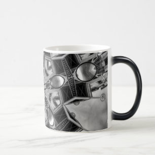 Taza Mágica Calidoscopio gris oscuro Estrella...