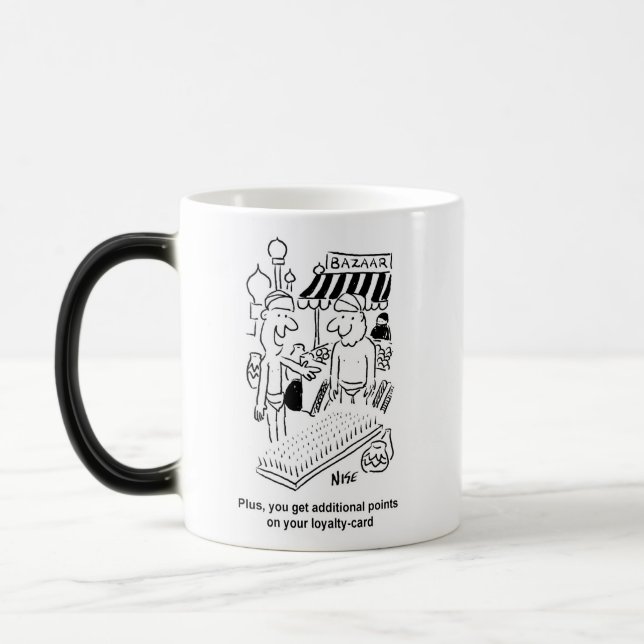 Taza Mágica Cama divertida de clavos mercado indio de bazar (Izquierda)