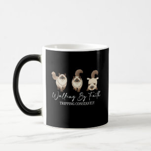 Taza Mágica Caminando por fe divertido cristiano amante de los