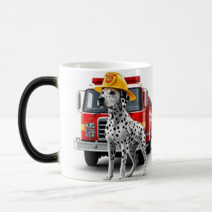 Taza Mágica Camión Dalmático de bomberos Mug 15oz