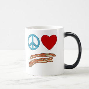 Taza Mágica Camiseta de los símbolos del tocino del amor de l