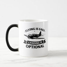 Taza Mágica Camiseta de piloto de avión de combate de guerra d