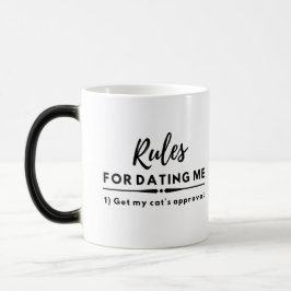 Taza Mágica Camiseta nocturna, reglas de citas divertidas, reg