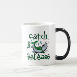 Taza Mágica Camisetas de la pesca de la captura y del
