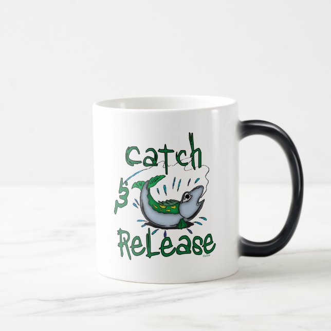 Taza Mágica Camisetas de pesca de captura y liberación (Derecha)