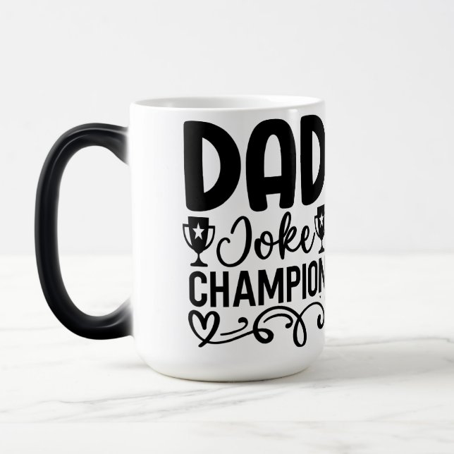 Taza Mágica Campeón de Chiste de papá | Gracioso regalo del Dí (Izquierda)