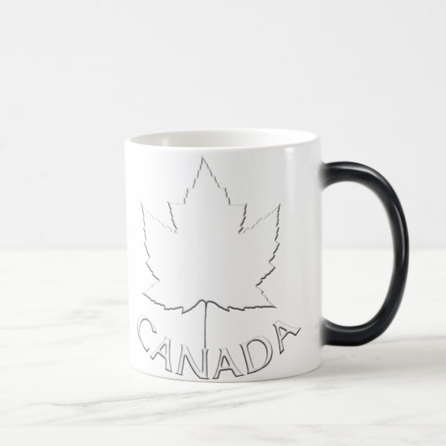 Taza Mágica Canadá Cups Mugs Canada Maple Leaf Souvenir Glasse (Derecha)