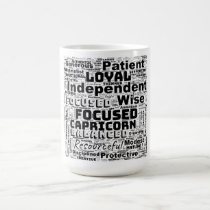 Taza Mágica Capricornio Inspiración en la nube de palabras zod