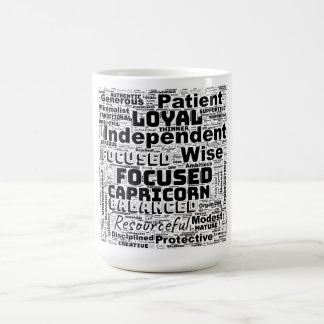 Taza Mágica Capricornio Inspiración en la nube de palabras zod