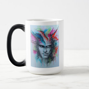 Taza Mágica Cara de color de agua