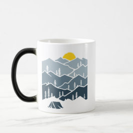 Taza Mágica Carpa para campamento en bosque de montaña salvaje