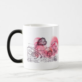 Taza Mágica Carros de carreras de San Valentín de fantasía ros