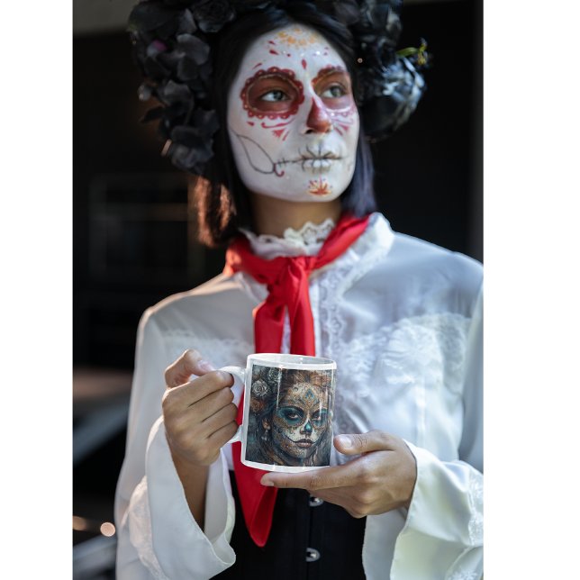 Taza Mágica Catrina Azul (Subido por el creador)