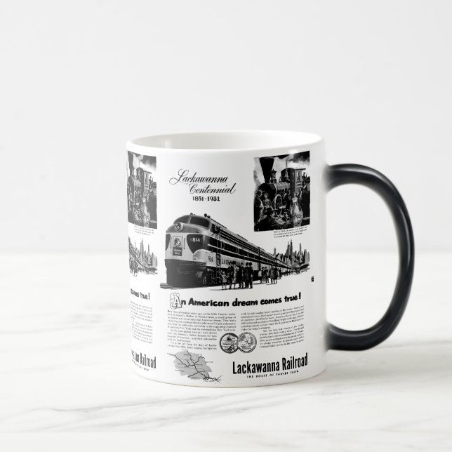 Taza Mágica Centennial 1951 del ferrocarril de Lackawanna (Derecha)