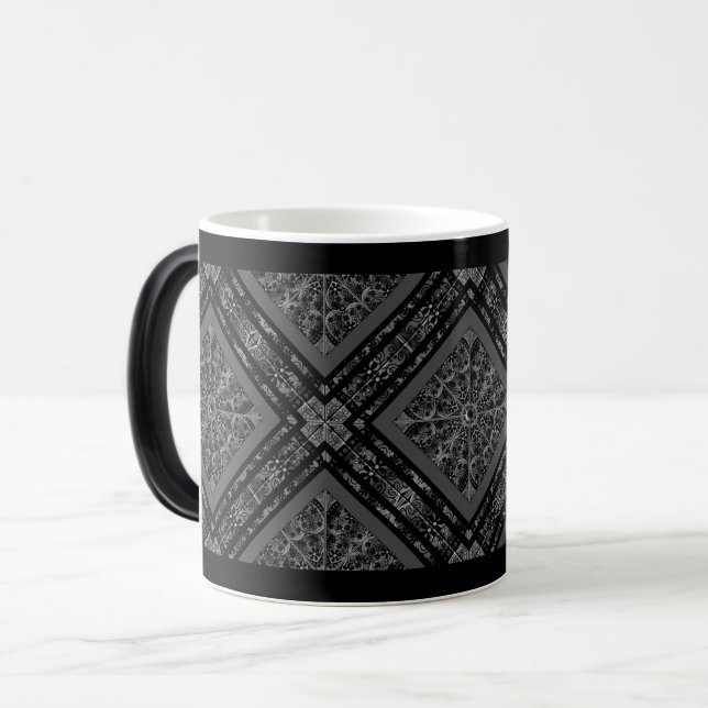 Taza Mágica Ceramic Lace Black (Anverso izquierdo)