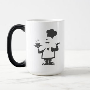 Taza Mágica Chef sosteniendo un tazón de sopa