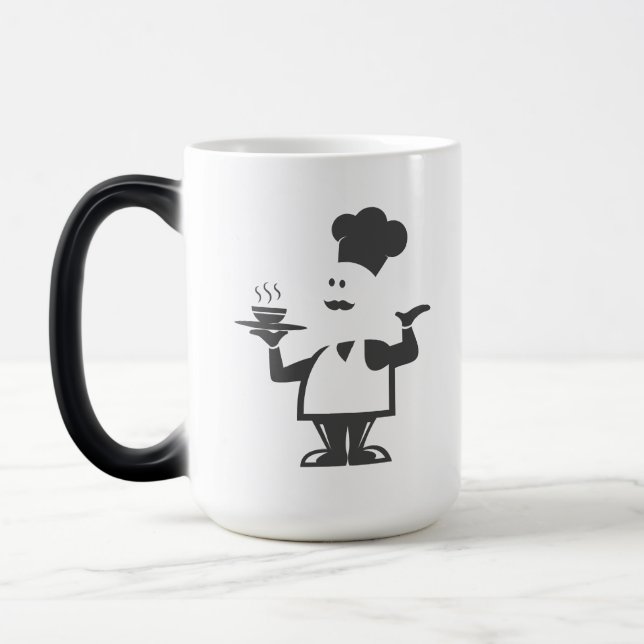Taza Mágica Chef sosteniendo un tazón de sopa (Izquierda)