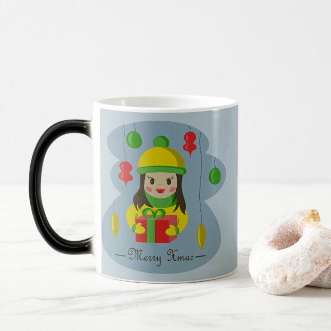 Taza Mágica Chica con caja de regalo para Navidades (Con donut)