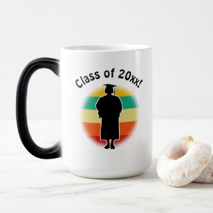 Taza Mágica Chica de Graduado de Graduación Retro