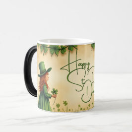 Taza Mágica Chica del Día de San Patricio con Shamrock