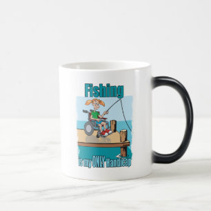Taza Mágica Chica en la pesca con silla de ruedas